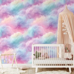 Tapeta pastelové dúhové oblaky