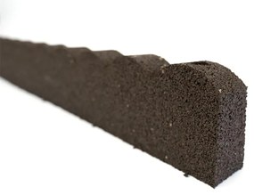 Záhradná obruba Scalloped hnedá 120 cm, gumová (vrátane klincov) MHEU5000001