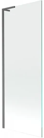 Mexen Next, vaňová zástena 1-krídlová 70 x 150 cm, fixné krídlo, 6 mm číre sklo, brúsený grafit profil, 895-070-000-03-00-66