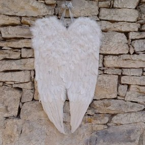 DECOLED Anjelské krídla na chrbát, 43 x 80 cm, biela