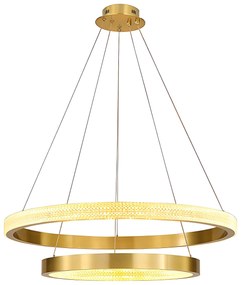 Toolight Toolight, LED stropné svietidlo 60cm, 55W, 3500lm + diaľkové ovládanie, APP1772-CP, zlatá matná, OSW-06351