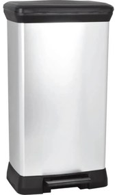 Curver Odpadkový kôš DECO BIN 50L, strieborný