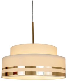 Luster na lanku TAMI 1xE27/60W/230V pr. 40 cm béžová/zlatá