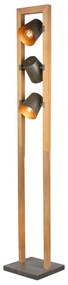 Stojacia lampa v prírodnej farbe s kovovým tienidlom (výška 150 cm) Bell – Trio