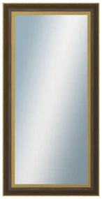 DANTIK - Zrkadlo v rámu, rozmer s rámom 50x100 cm z lišty ZVRATNÁ čiernozlatá plast (3071)