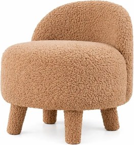 Hnedé detské kresielko z textílie bouclé Moouv – Artie