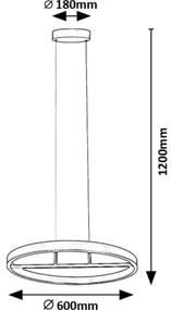 Rabalux 72221 - LED Luster na lanku THRIC LED/42W/230V zlatá