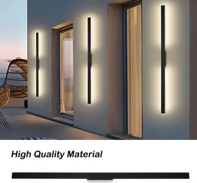 Brilagi - LED vonkajšie nástenné svietidlo LUNA LED/30W/230V 3000K IP65 150 cm čierne CRI 90