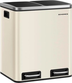 Odpadkový kôš Flace 2x15 l béžový/čierny