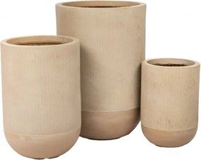 MI Sada keramických kvetináčov MARRON (3ks)