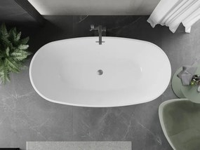 Mexen Eris, voľne stojaca vaňa 180 x 95 cm, biela, grafitová matná, 53441809500-66