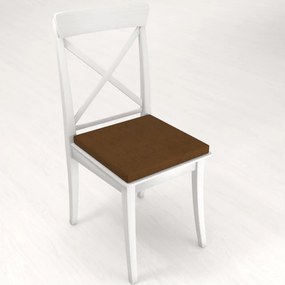 Biante Štvorcový podsedák z imitácie brúsenej kože Alcantara ALC-017 Hnedá hrdzavá - 38x38x3 cm