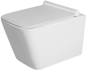 Gamma Mut, závesná WC misa 51x36 cm Rimless s pomaly padajúcim sedadlom, biela lesklá, GMA-MUT-202
