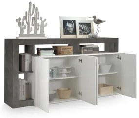 Komoda LENOR biela/antracit