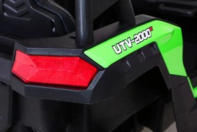 Ramiz Silná pretekárska štvorkolka pre 2 deti Zelená + Bezkartáčový motor + Nafukovacie kolesá + LED zvuk