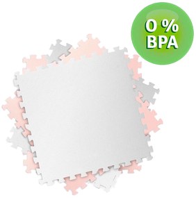 Ricokids veľká penová podložka na puzzle 60x60 cm 4 ks broskyňová a biela