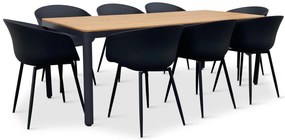 Záhradný jedálenský set Milano + 8x stolička Rikke