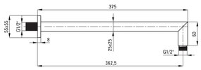 Deante Cascada Anemon, podomietová sprchová sada s dažďovou nerezovou hlavicou 200x200 mm, chrómová, NAC_09AP