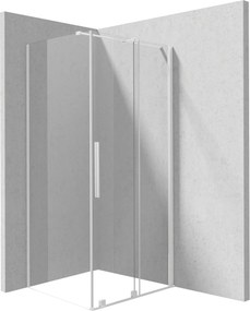 Deante Obdĺžnikový sprchový kút Prizma 100x80 cm - KPNAP10S08, biela mat - bez vaničky
