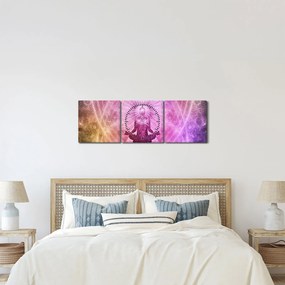 Obraz meditácie (s hodinami) (90x30 cm)