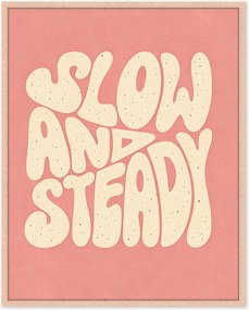 Nástenná dekorácia v ráme Slow & Steady
