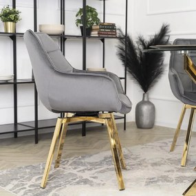 PROXIMA.store - Čalúnená otočná stolička MIA FARBA: sivá