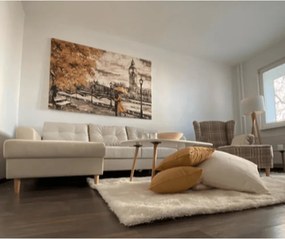 Relaxačné kreslo ušiak Charlie (hnedé káro). Vlastná spoľahlivá doprava až k Vám domov. 1014839