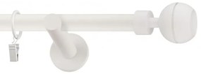 Dekorstudio Garniža jednoradová OPTIC biela matná 19mm Dĺžka: 160cm, Typ príslušenstva: Bez príslušenstva