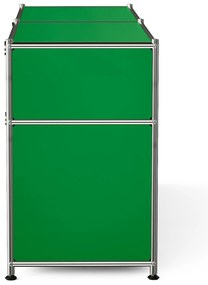 Kovová odkladacia skrinka »CN3« s výklopnými priečinkami a zásuvkami, zelená