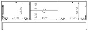 TV skrinka dvojdverová Tristal - hikora