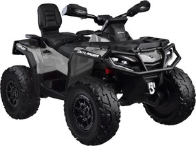 JOKOMISIADA Detská štvorkolka na akumulátor pre 2 osoby CAN-AM OUTLANDER 4x4 s LED panelom sivá PA0326