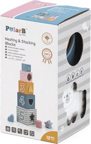 Farebné stohovacie poháre so zvieratkami a tvarmi – Polar Bear séria