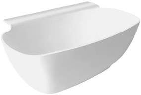 Polysan Nigra voľne stojaca vaňa 158x80 cm liaty mramor ľavá aj pravá 82511