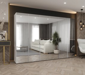 Šatníková skriňa 300 cm Alice 3 (biela + kašmír). Akcia -20%. Vlastná spoľahlivá doprava až k Vám domov. 1126248