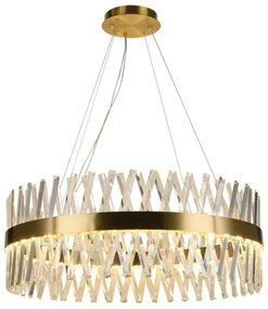 LED Stmievateľný luster na lanku LED/110W/230V 3000-6500K zlatá + diaľkové ovládanie