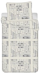 Jerry Fabrics Obliečky mikroflanel 140x200 + 70x90 cm - Home sweet home