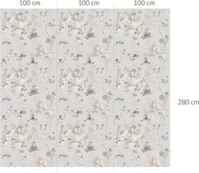 Tapeta príbehy z mora béžová 280x100 cm