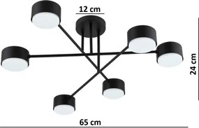 Brilagi - LED prisadený luster MONO 6xGX53/13W/230V čierny