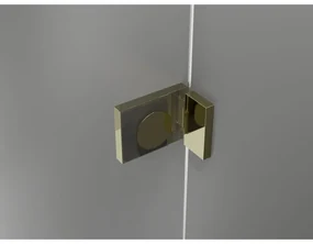 Mexen Lunar Duo, výklopný sprchový kút 110 x 95 cm, 8mm číre sklo, zlatý profil, 834-110L-095P-50-00