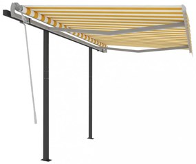 Ručne zaťahovacia markíza so stĺpikmi 600x300 cm Dekorhome