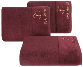 BAVLNENÝ UTERÁK EVA MINGE GAJA 30X50 CM BORDOVÁ