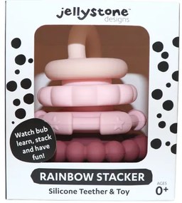 Skladacia pyramída s hryzadielkami, ružová