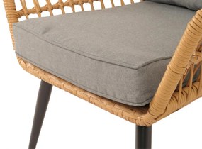 Záhradná súprava stoličiek a stolíka HWC-N34 - tmavo sivá