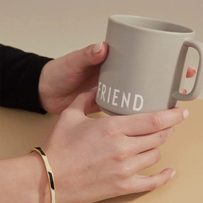 DESIGN LETTERS Porcelánový hrnček Grey Friend 300 ml