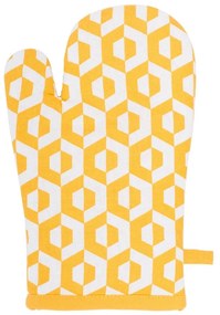 Žltá bavlnená chňapka Tiseco Home Studio Hxagon