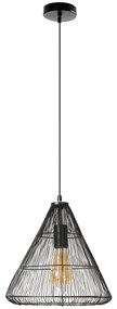 Toolight - Stropné svietidlo čierny diamant 1xE27 LH2065, čierna, OSW-00465