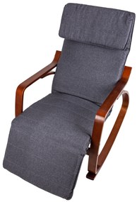Fínske hojdacie kreslo Goodhome orech/šedá