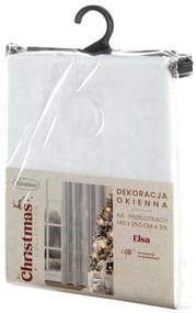 VIANOČNÁ ZÁCLONA NA KRÚŽKOCH ELSA 140X250 CM VZOROVANÁ
