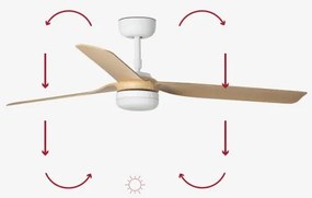 FARO 33816-20 - LED Stropný ventilátor PUNT LED/18W/230V Wi-Fi béžová/biela + DO