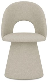 Béžové čalúnené jedálenské kreslo Kalo – Makamii